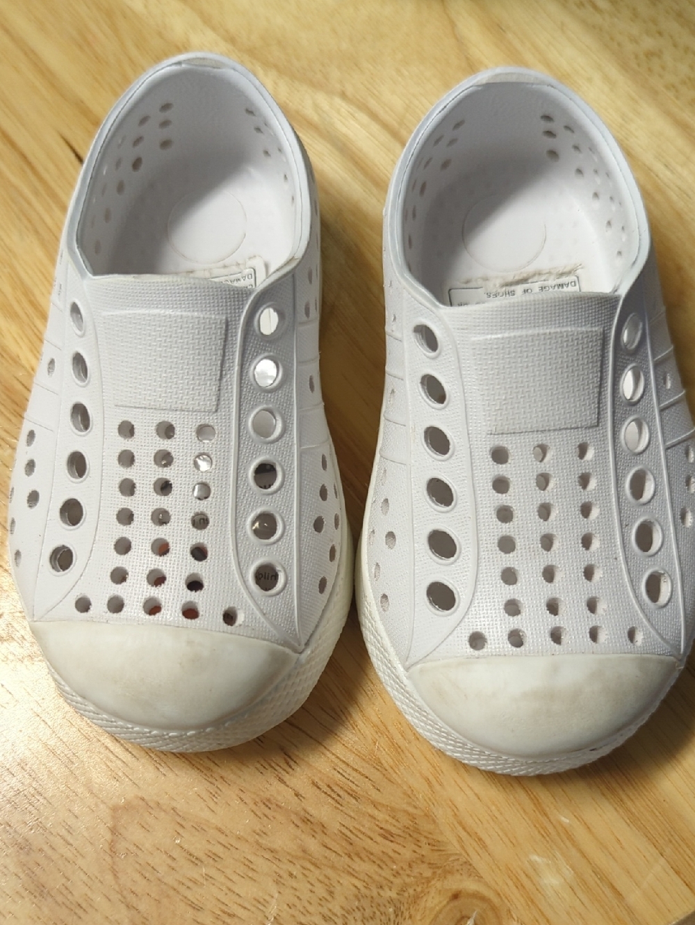 Kids White Slip-On Water-Resistant Shoe